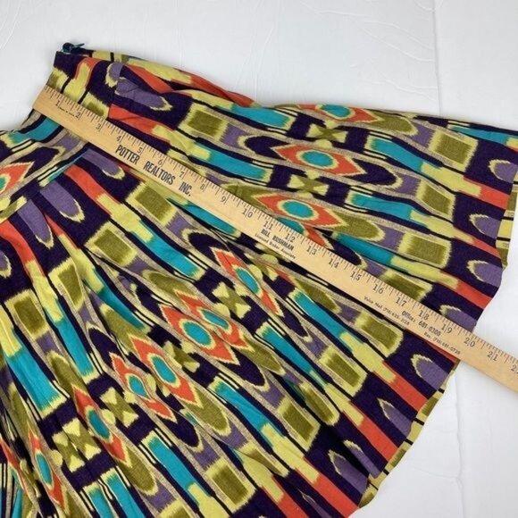 W Work to Weekend Pleated Skirt 28x20 sz 8 - colorful fun party geometric - Picture 5 of 11